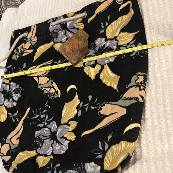 Vintage Tommy Bahama Hawaiian Print Laundry Beach Bag Backpack main image 4